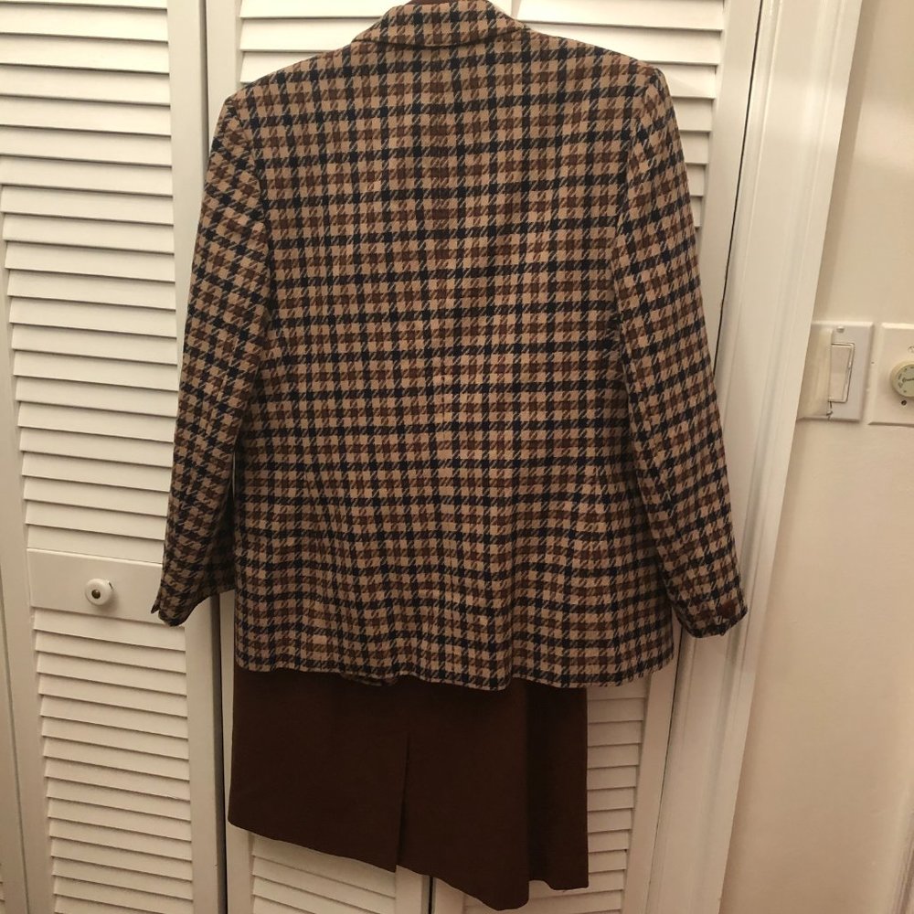 Pendleton Matching Wool Set Houndstooth Jacket & … - image 2